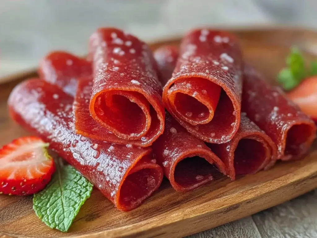 homemade strawberry fruit roll-ups - featured image