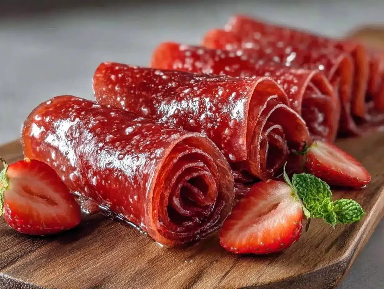 Homemade Strawberry Fruit Roll-Ups: Perfect 3-Ingredient Back to School Snack 4 homemade strawberry fruit roll-ups preparation steps