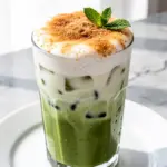 iced vanilla matcha latte - featured image