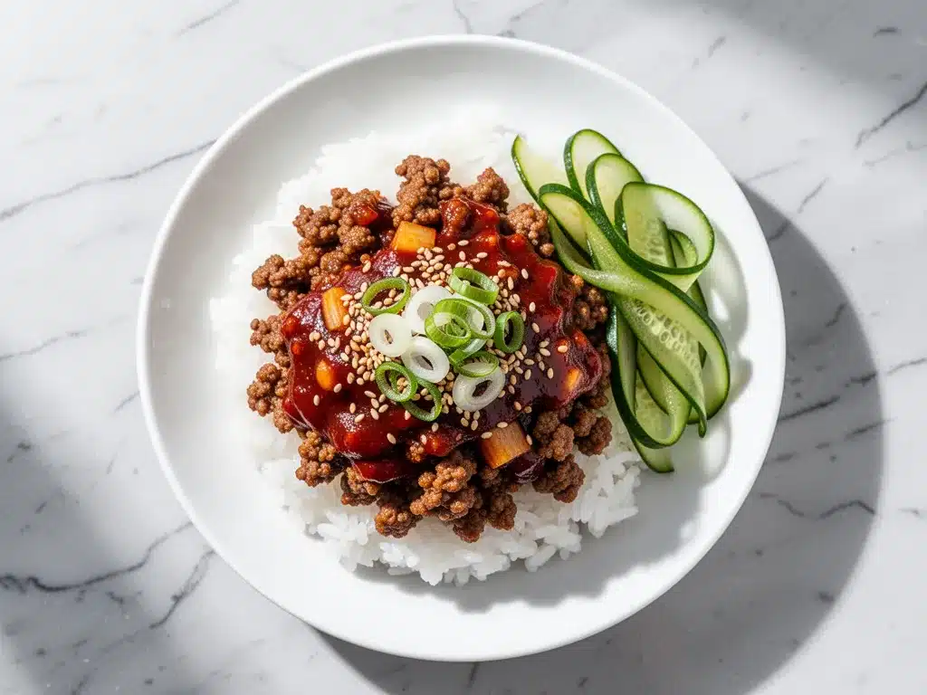 Korean Gochujang Ground Beef Rice Bowls: Easy Weeknight Dinner 4 Korean Gochujang Ground Beef Rice Bowls preparation steps