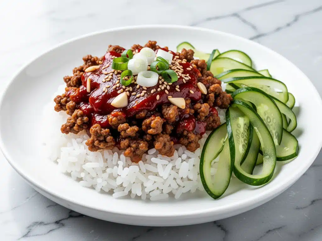 Korean Gochujang Ground Beef Rice Bowls - featured image