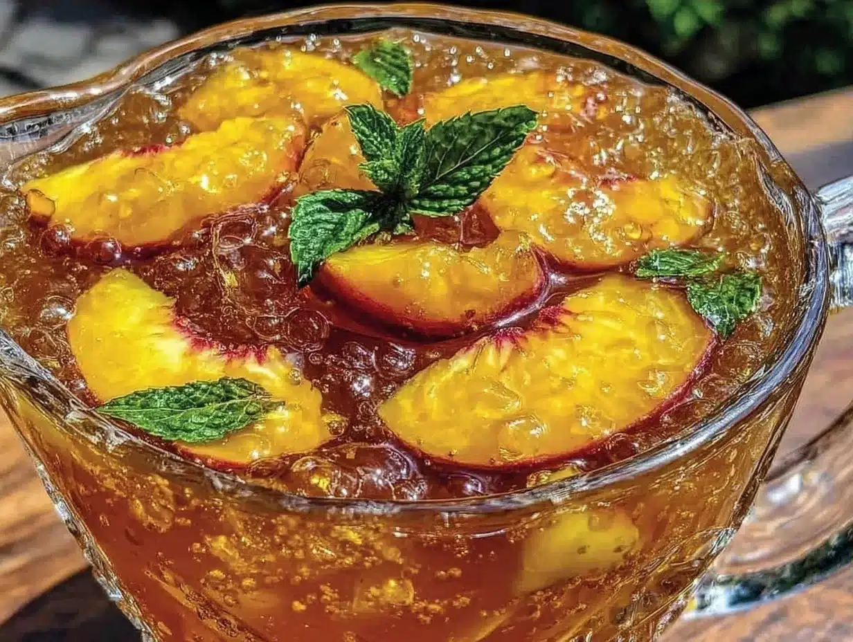 Labor Day Spiked Peach Bourbon Lemonade: 1 Perfect Party Drink 4 Labor Day Spiked Peach Bourbon Lemonade preparation steps