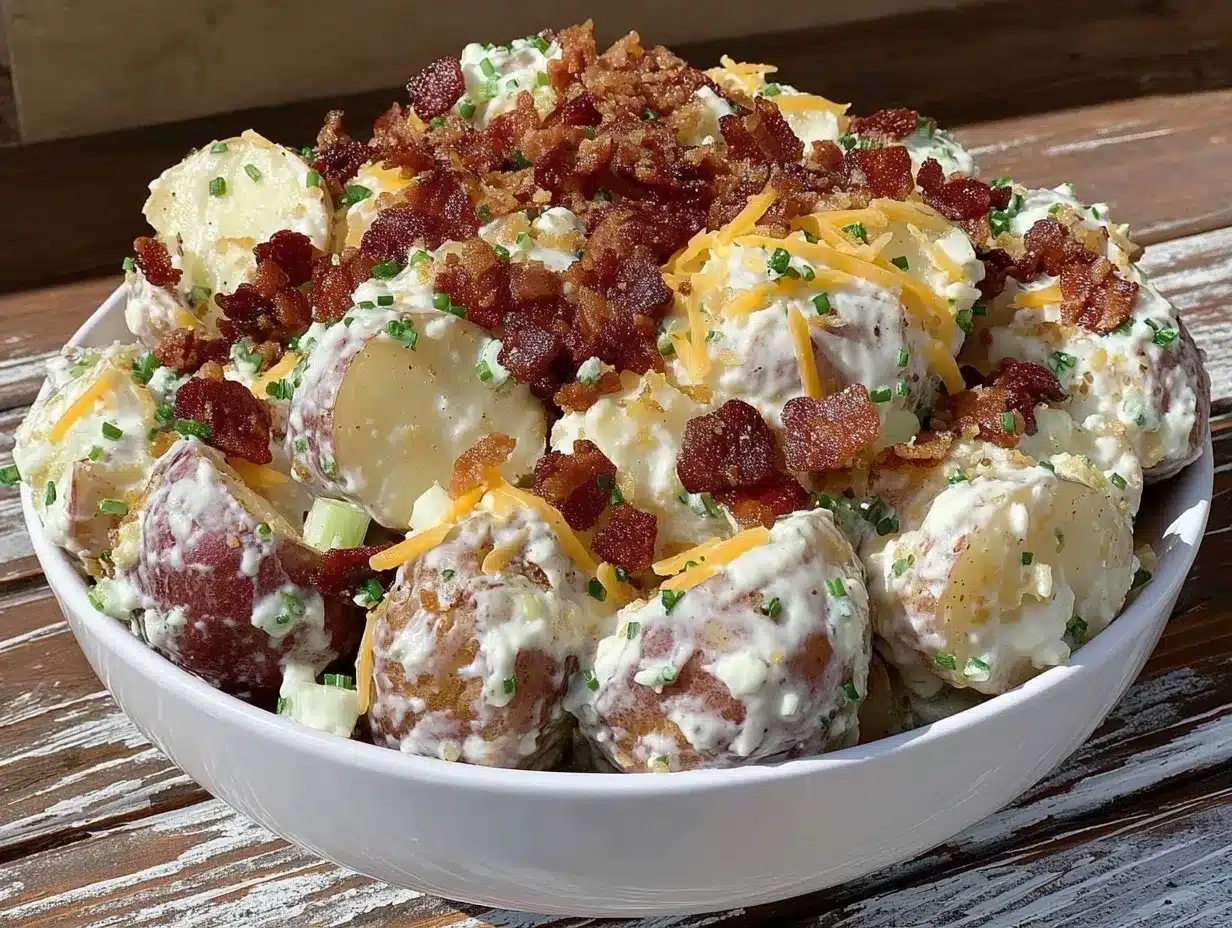 Labor Day Loaded Bacon Ranch Potato Salad: 5-Ingredient Crowd Pleaser 4 Loaded Bacon Ranch Potato Salad preparation steps