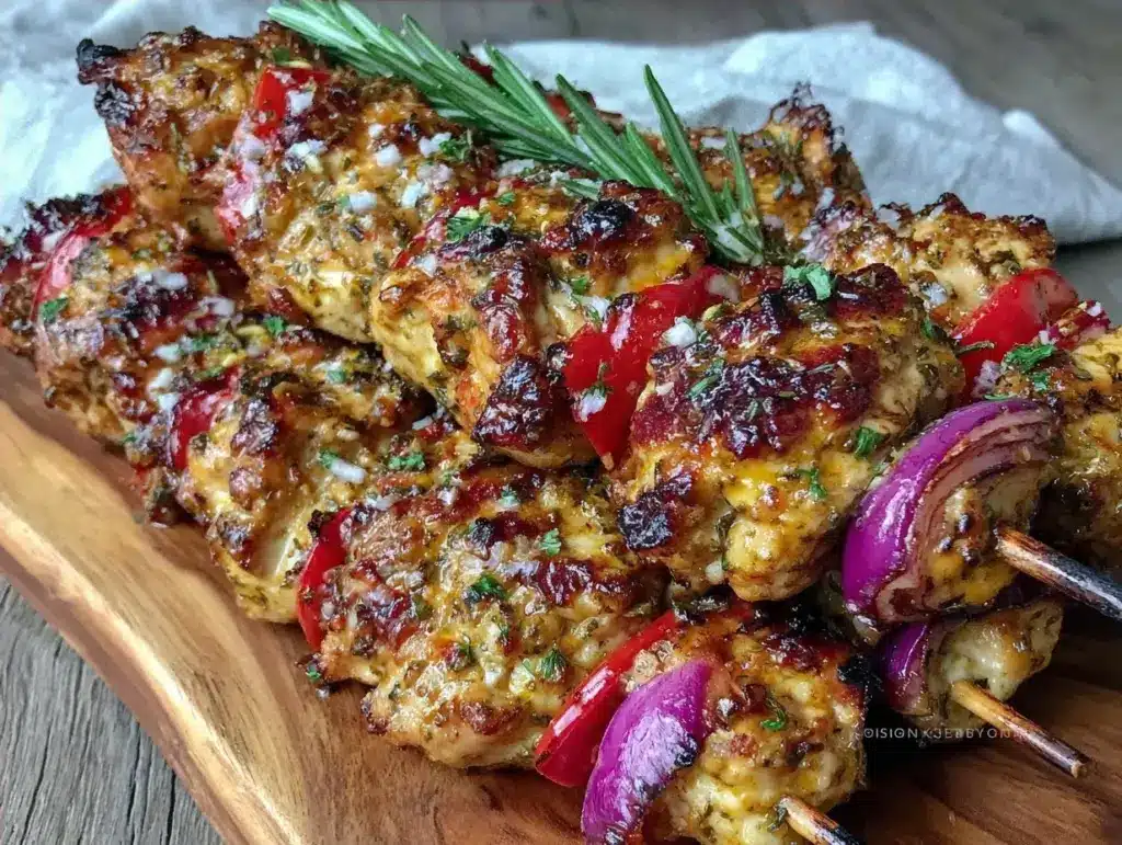 Mediterranean Lemon Herb Grilled Chicken Skewers - featured image