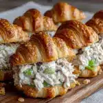 mini chicken salad croissant sandwiches - featured image