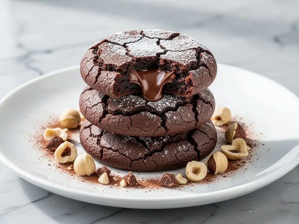 Nutella Stuffed Brownie Cookies - featured image