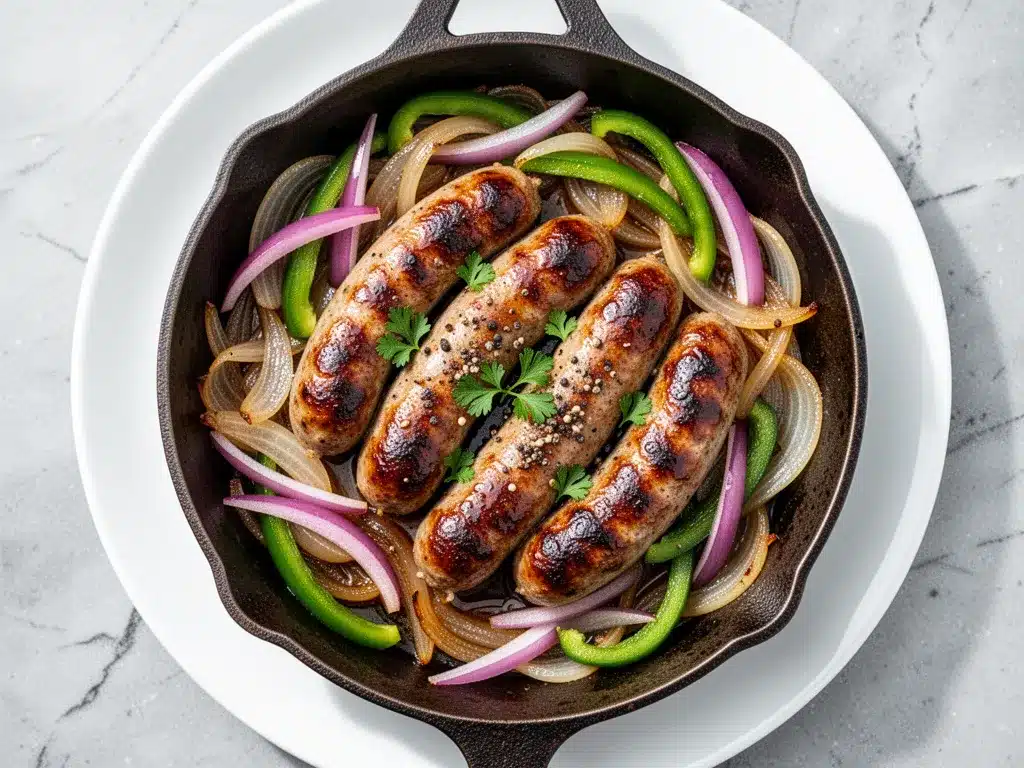 Oktoberfest Beer Braised Bratwurst: 15-Min Easy Skillet Recipe 4 Oktoberfest Beer Braised Bratwurst preparation steps