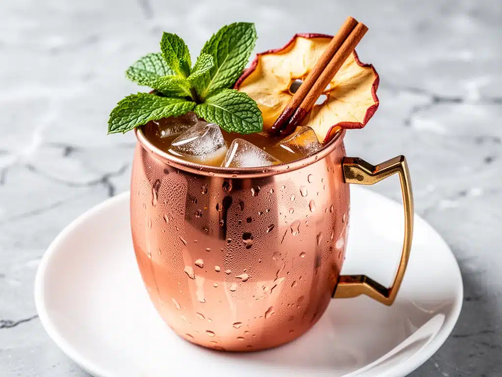 Oktoberfest Salted Caramel Whiskey Apple Cider Mule - featured image