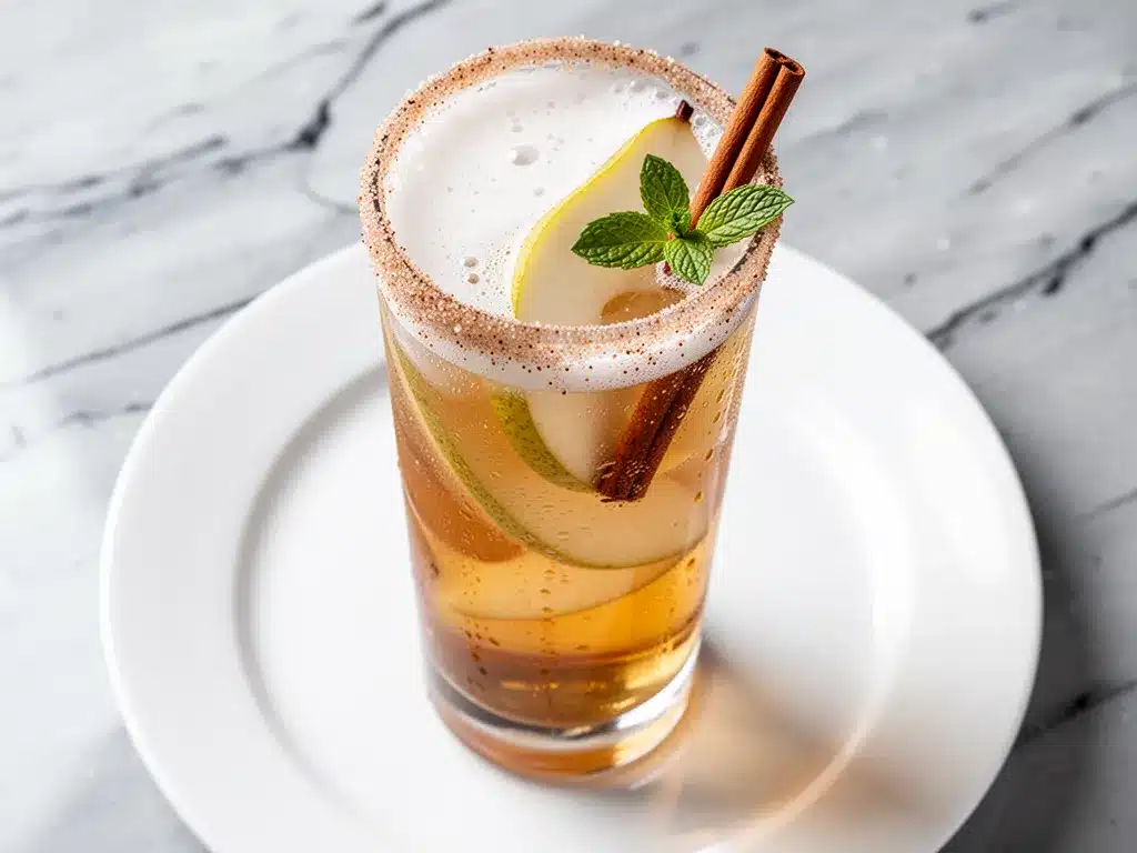 Oktoberfest Spiced Pear Shandy Punch: Easy Fall Party Drink 4 Oktoberfest Spiced Pear Shandy Punch preparation steps
