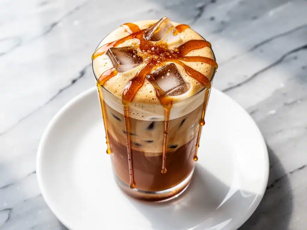 Pumpkin Spice Cold Foam Iced Latte: 3 Easy Fall Drinks 4 pumpkin spice cold foam iced latte preparation steps