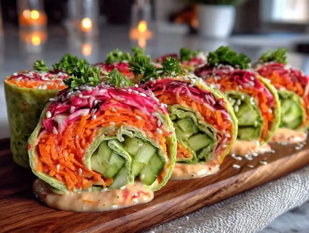Rainbow Veggie Wraps - featured image