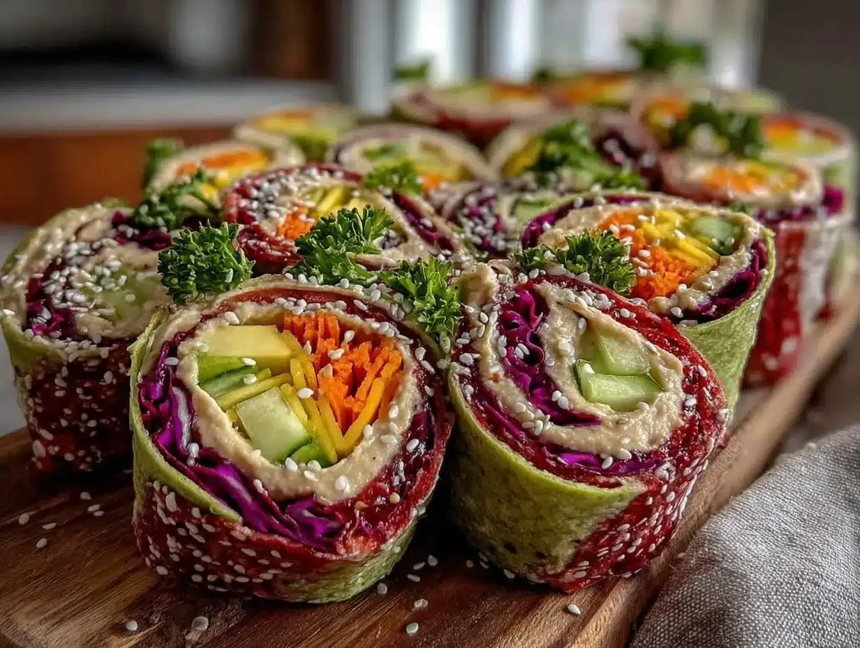 Rainbow Veggie Wraps: Best Easy 5-Ingredient Kids Lunch 4 Rainbow Veggie Wraps preparation steps