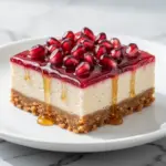 Rosh Hashanah Pomegranate Honey Cheesecake Bars - featured image