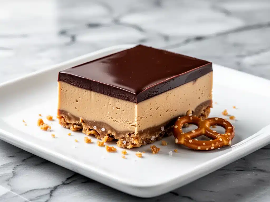 Silky Chocolate Peanut Butter Icebox Bars - featured image