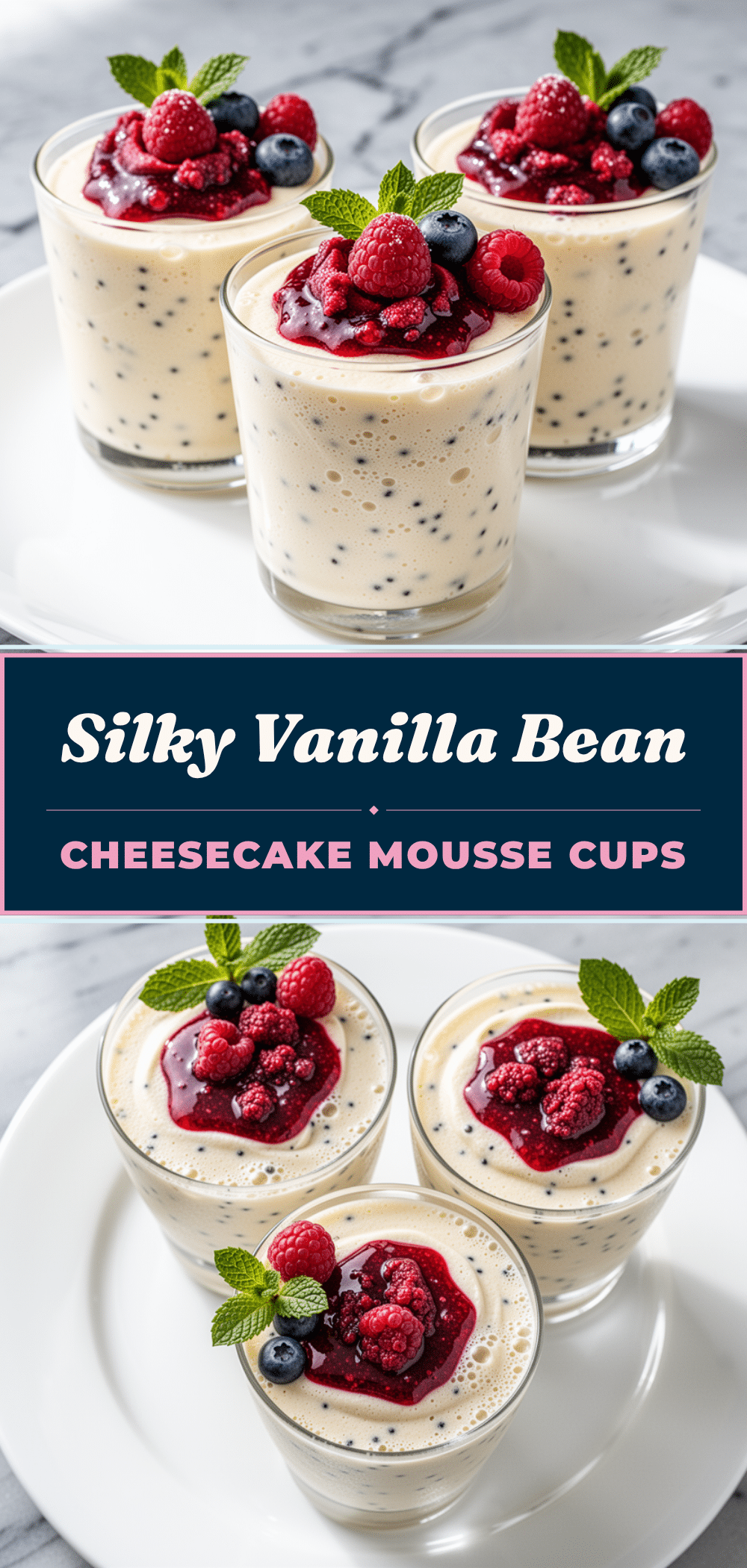 Silky Vanilla Bean Cheesecake Mousse Cups: No-Bake Dessert 5 silky vanilla bean cheesecake mousse cups recipe