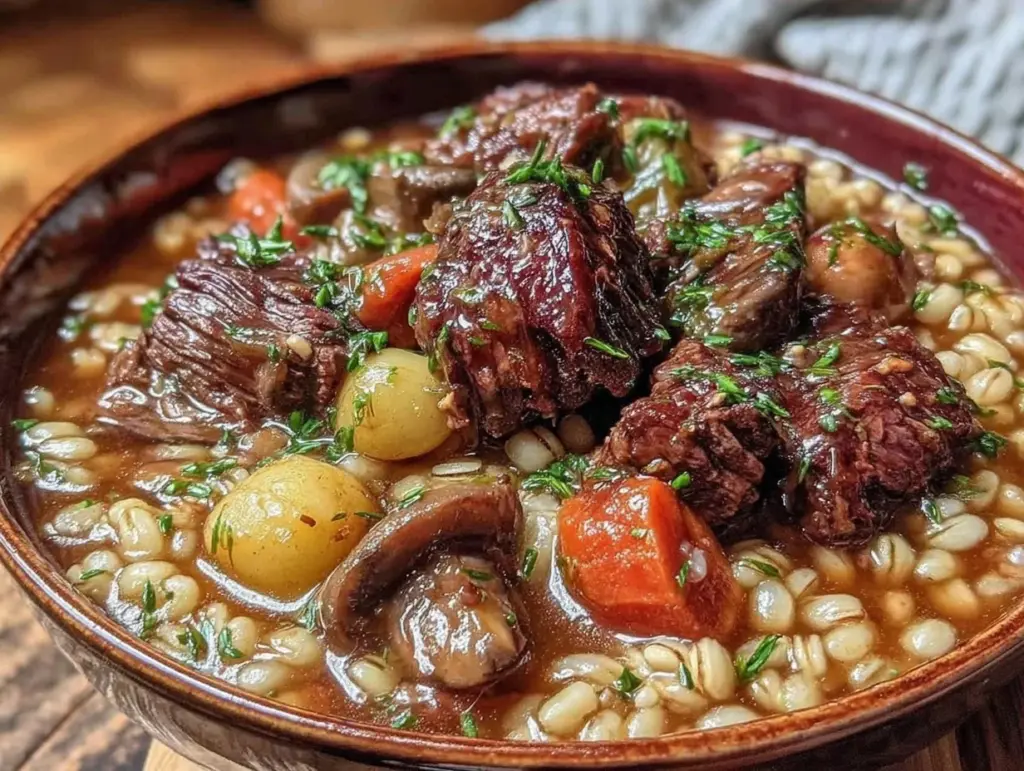 Home 3 slow cooker beef and barley stew - featured image