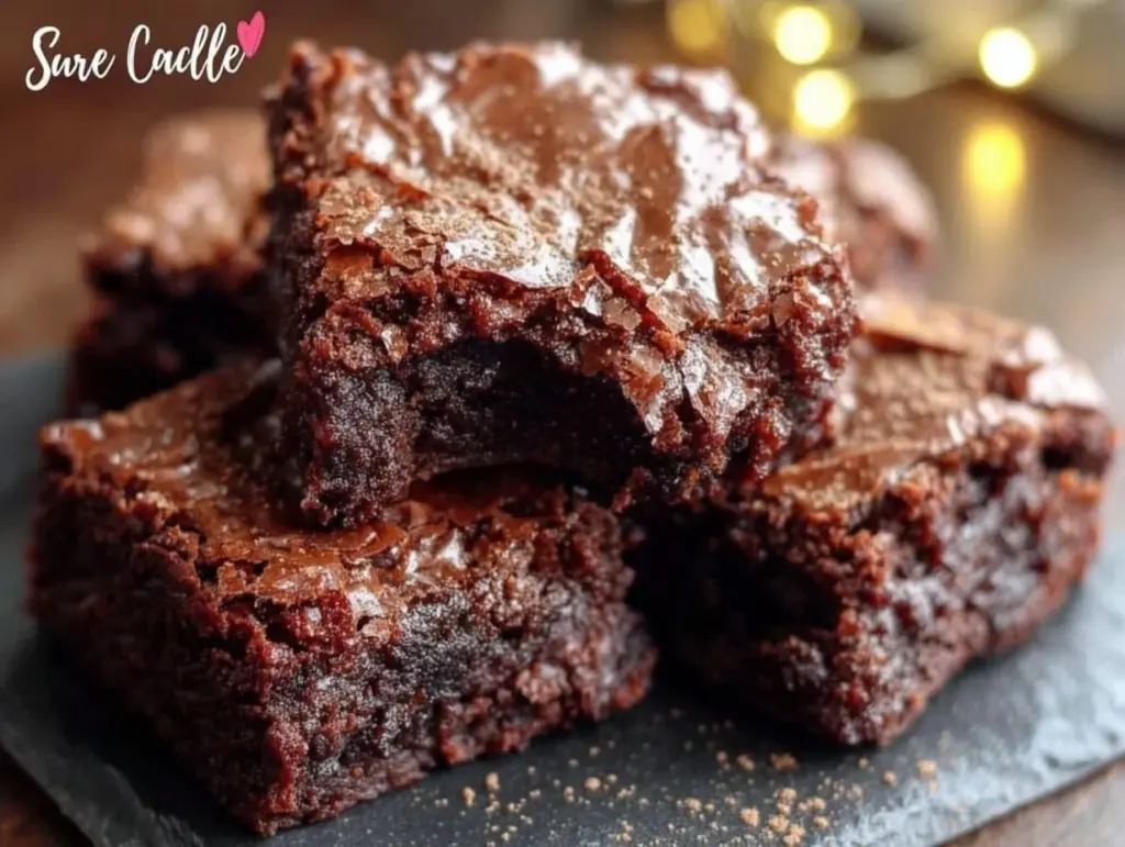 small batch fudgy brownies with espresso powder - featured image