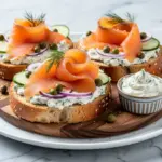 smoked salmon bagel board - featured image
