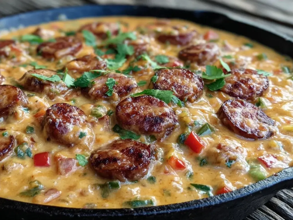 Smoked Sausage Queso Skillet - featured image