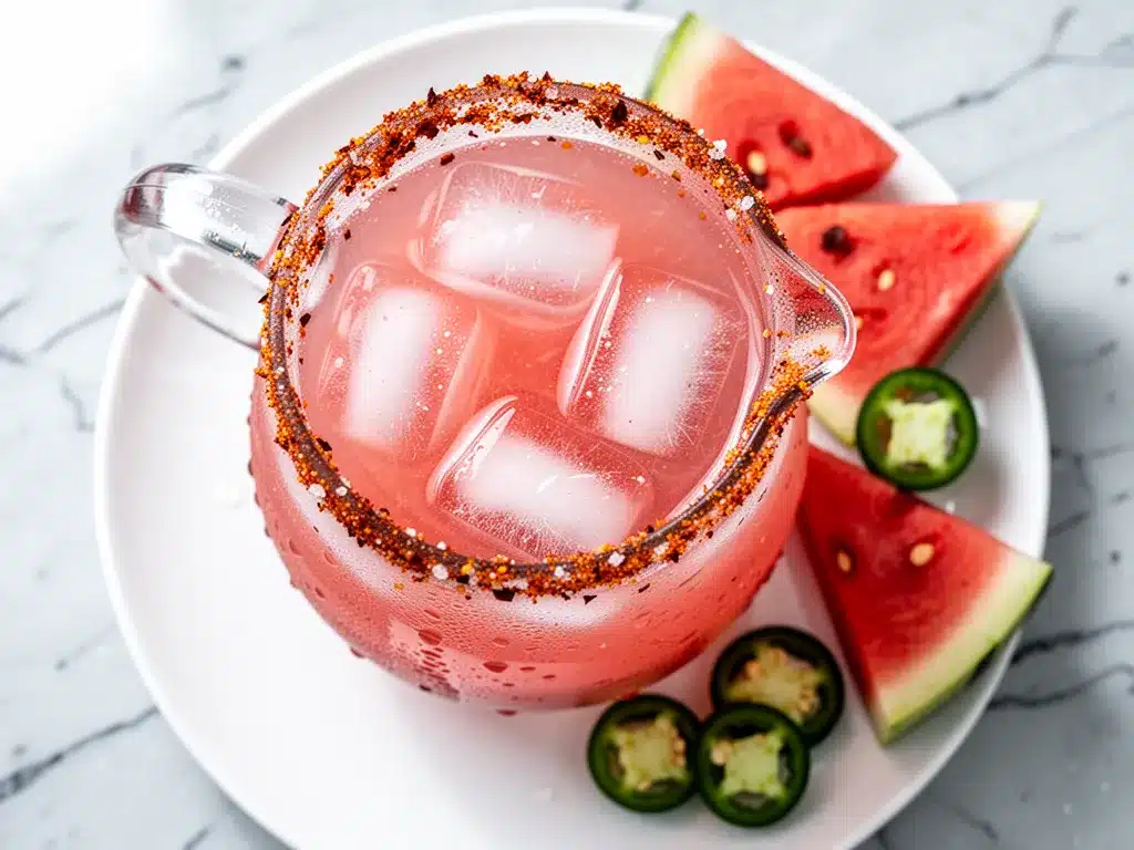Spicy Watermelon Jalapeno Margarita Pitcher: 5-Ingredient Summer Drink 4 spicy watermelon jalapeno margarita pitcher preparation steps