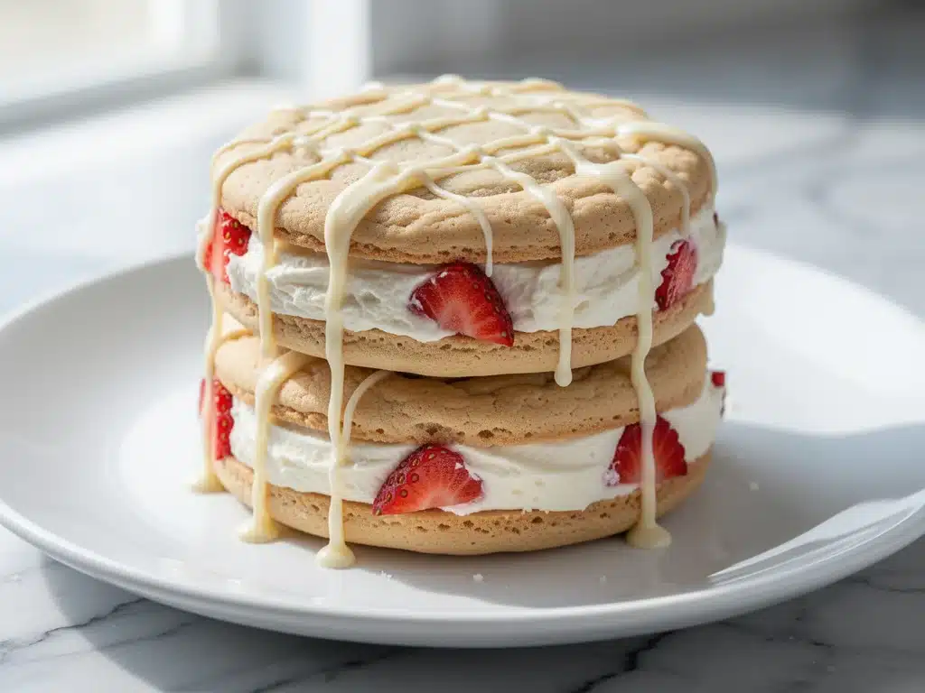 Strawberry Cheesecake Cookie Sandwiches - featured image