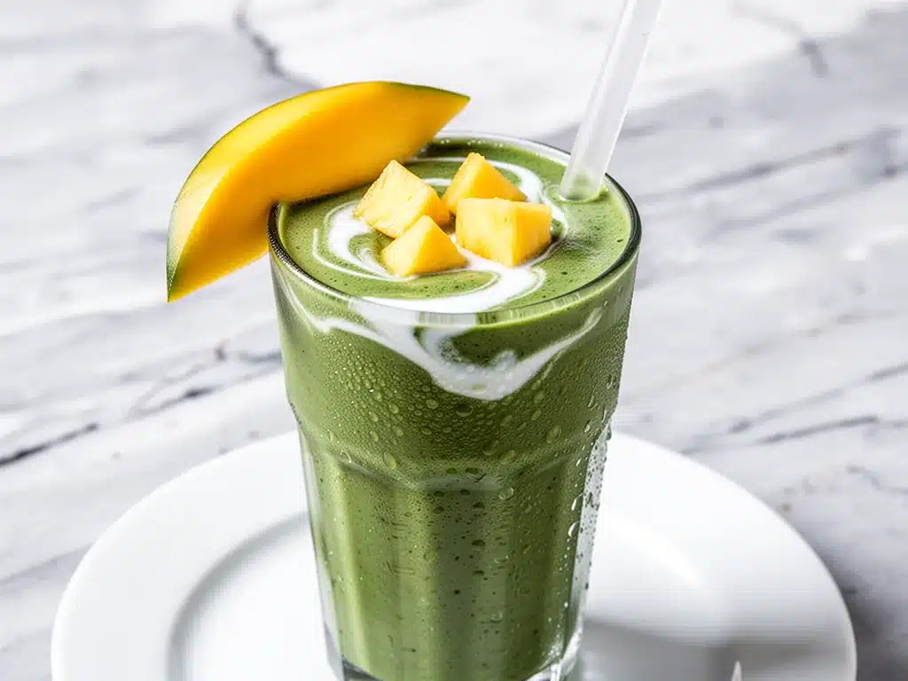 Tropical Mango Pineapple Green Smoothie - featured image