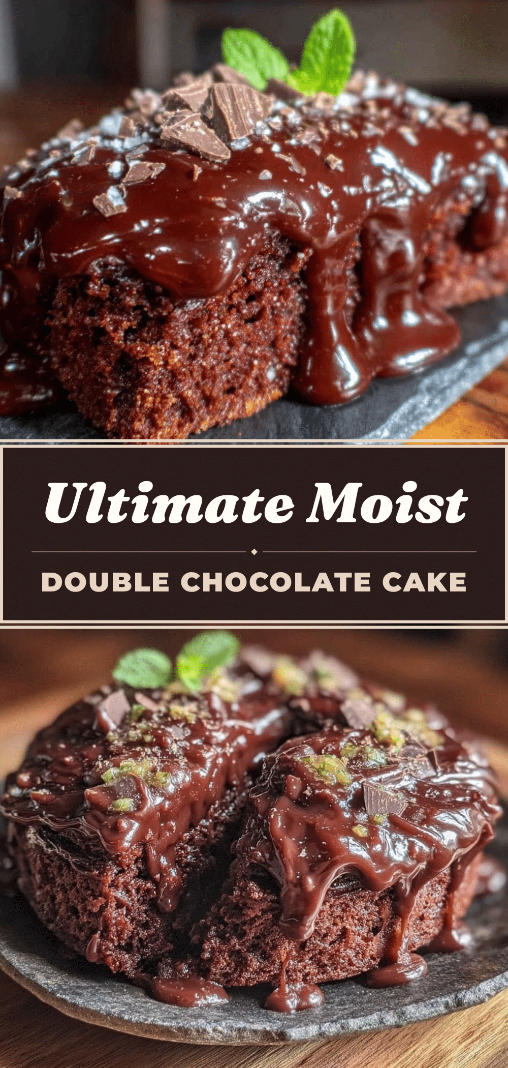 Ultra-Moist Double Chocolate Cake with Ganache Frosting: Perfect Dinner Party Dessert 5 Ultra-Moist Double Chocolate Cake recipe