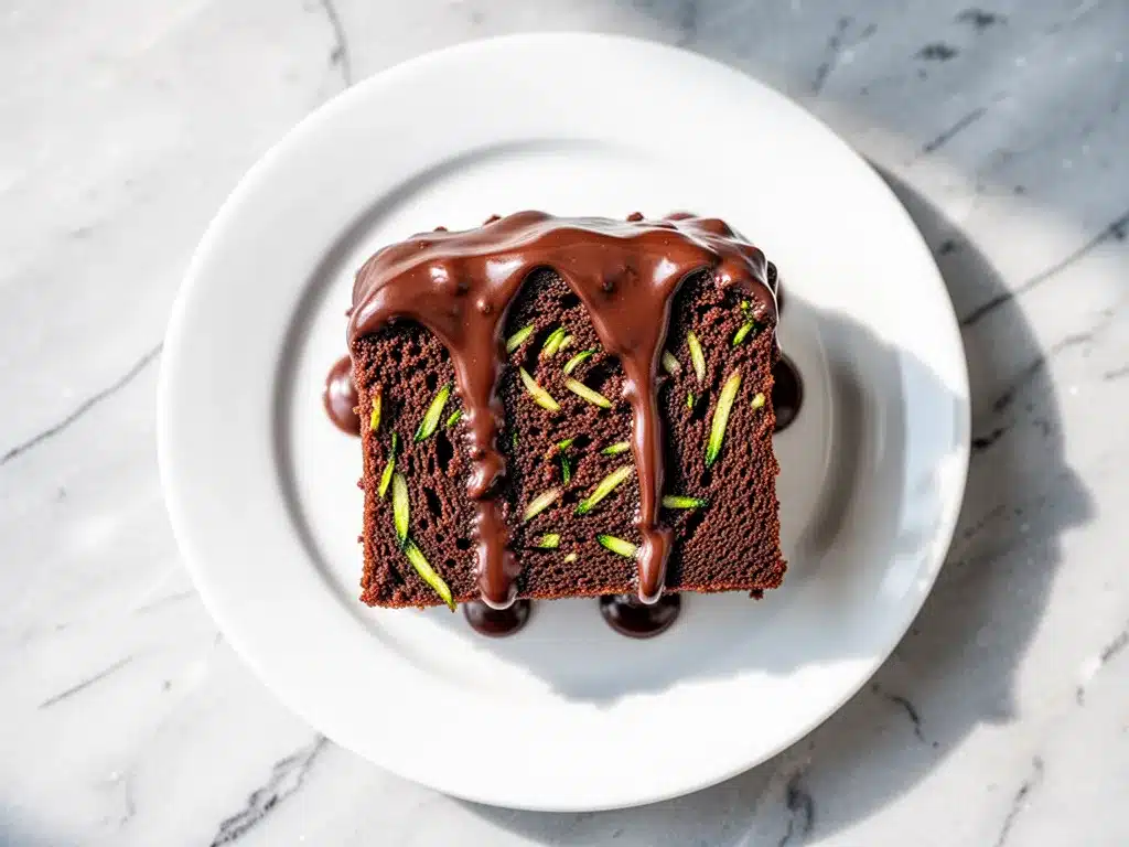 Ultra-Moist Zucchini Chocolate Cake: Easy Fudgy Ganache 4 ultra-moist zucchini chocolate cake preparation steps