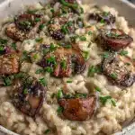 vegan mushroom risotto - featured image