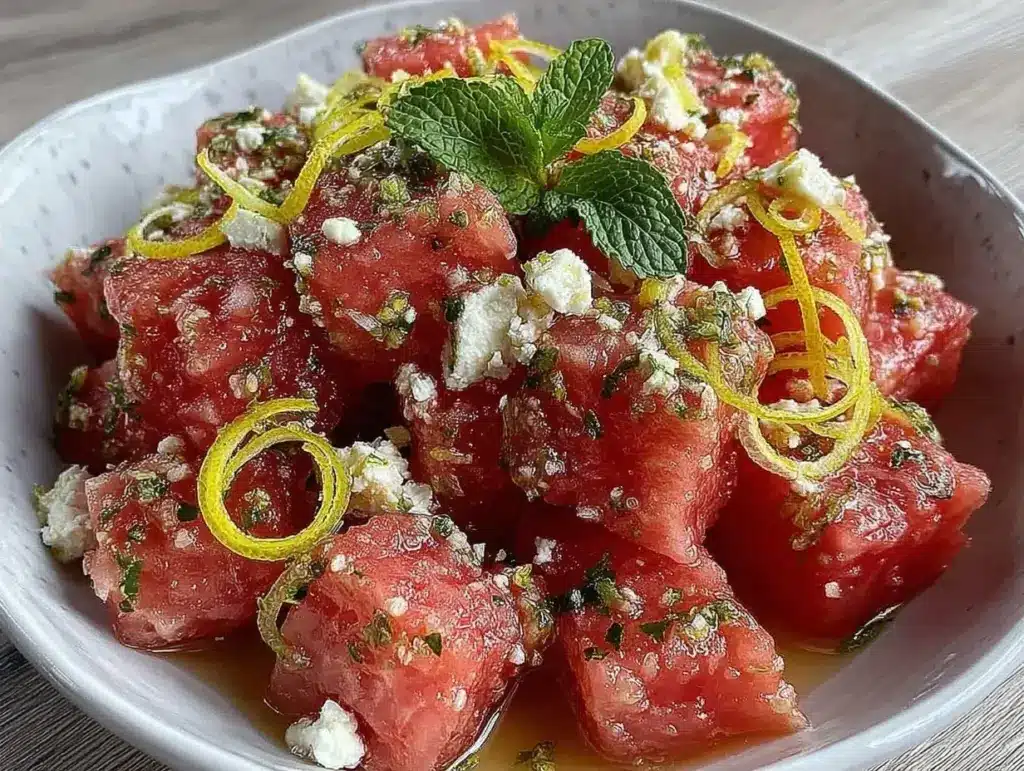 Watermelon Feta Mint Salad - featured image