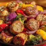 Whole30 Sheet Pan Sausage and Veggies - featured image