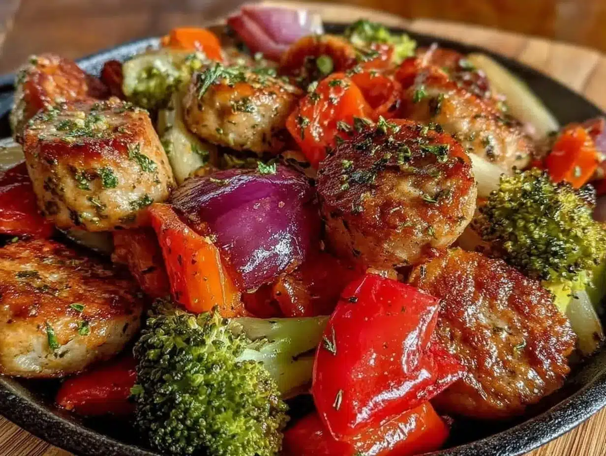 Whole30 Sheet Pan Sausage & Veggies: Best Weekend Dinner Party Recipe 4 Whole30 Sheet Pan Sausage and Veggies preparation steps